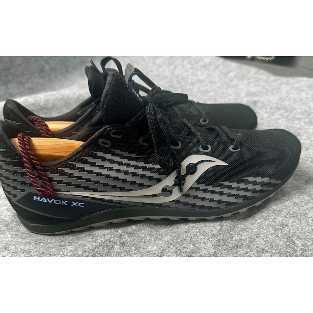 Saucony Havok XC Womens 10.5 Black Silver Racing Flat Cross Country S19075-40